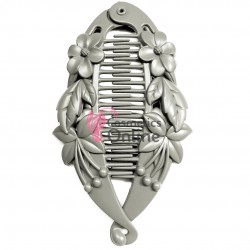 Accesoriu tip banana pentru prins parul din plastic PZS007FF - Gri